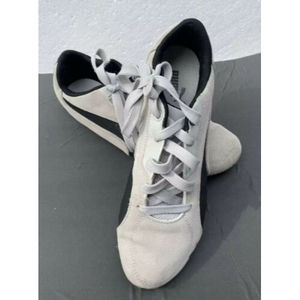 Puma Sz 8 Womens Gray Suede And Black Shoes Sneakers Athletic Tennis Clean